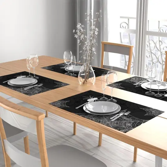 Halloween Placemats Set of 4(Halloween Spider Web) {3}