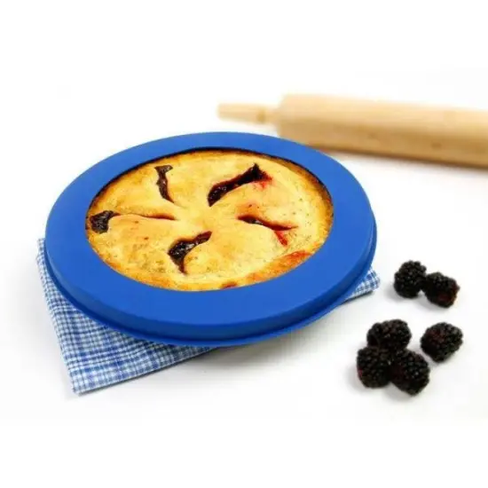 Norpro Reusable Silicone Pie Crust Shield - Fits Up To 10" - Prevents Burning & Spills {3}