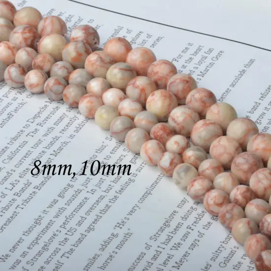 8mm Natural Red Crazy Lace Agate Round Loose Stone Beads for Jewelry Making DIY Crafts Design 1 Strand 15" APPR.43-45pcs {4}