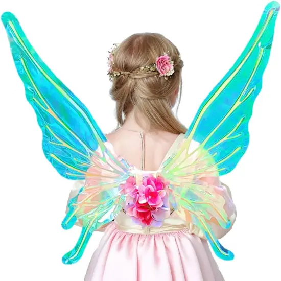 Fairy Wings for Girls,Sparkling Glowing Wings with LED Lights,Electric Butterfly-Wings for Women,Perfect Fairy Costume and Party {1}