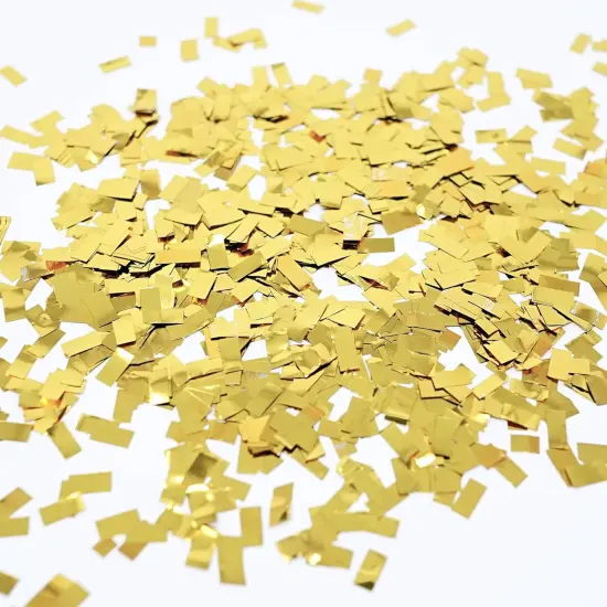 Premium Shredded Squares Tissue Paper Party Table Confetti - 50 Grams (Gold Mylar Flakes) {2}