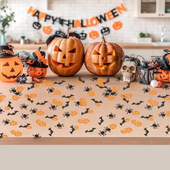 100Pcs Halloween Confetti Decorations,Halloween Party Table Scatter Confetti Sprinkles Orange Pumpkin Black Spider Bat Confetti for Halloween Party Supplies Trick or Treat Tabel Decor {4}