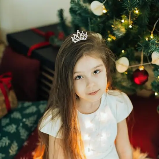 Small Tiara Mini Tiara Small Crown Tiara for Little Girls Mini Tiara Princess Crown with Face Glitter {4}