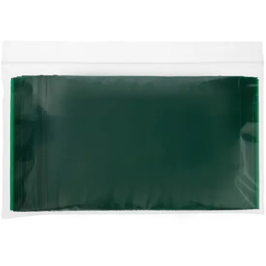 Plymor 4" x 6", Green 2 Mil Zipper Reclosable Plastic Bags {5}