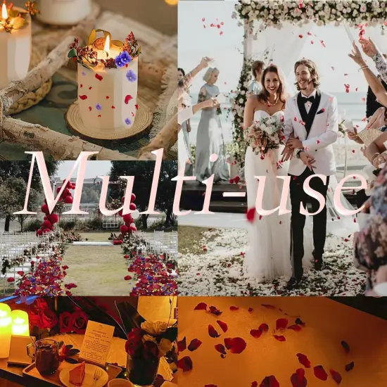 Biodegradable Wedding Confetti,Dried Flower Petals - Natural Dried Rose, Jasmine & Forget-Me-Not Petals {3}