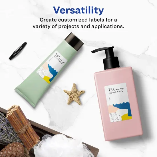 Avery Glossy White Rectangle Labels with Sure Feed, 4" x 5" {2}