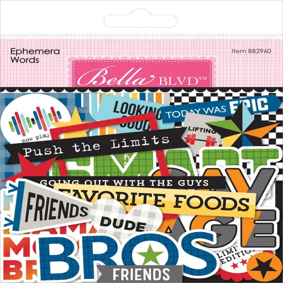 Bella Blvd Cardstock Ephemera-Words, Teen Vibe Carson {1}