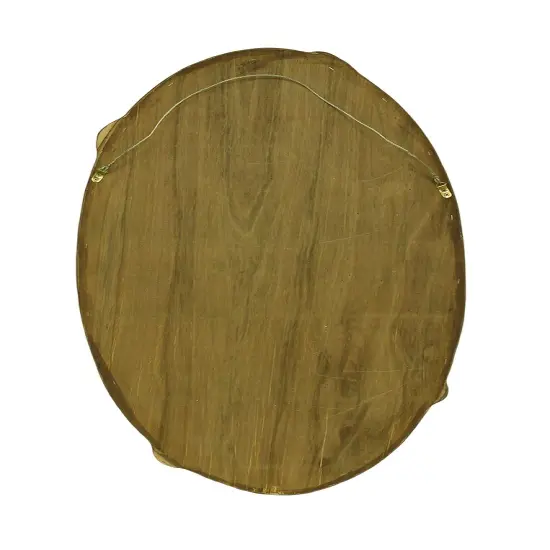 Jumping Deer Hand Crafted Intarsia Wood Art Wall Mirror 26 X 41 X 2 Inches {4}