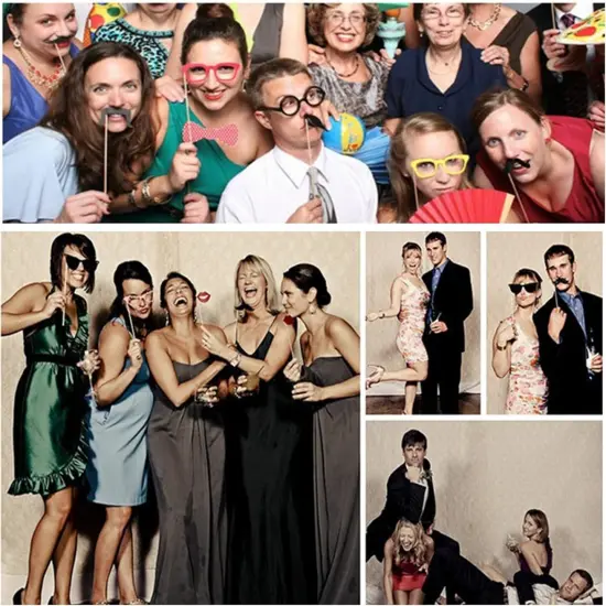Photo Booth Props Wedding Parties Decorations Set DIY Water Proof Photo Booth Great Addition to Any Photo Booth Rental Fun Photo Booth Props, 6 Count PVC Photo Booth {2}