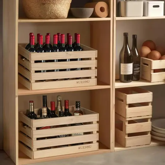 Wooden Crates are Suitable for Storage, Milk Crates, Wine Crates, toy Crates, Display and Decoration, Camping, and Other Purposes. They are Sturdy and Durable {4}