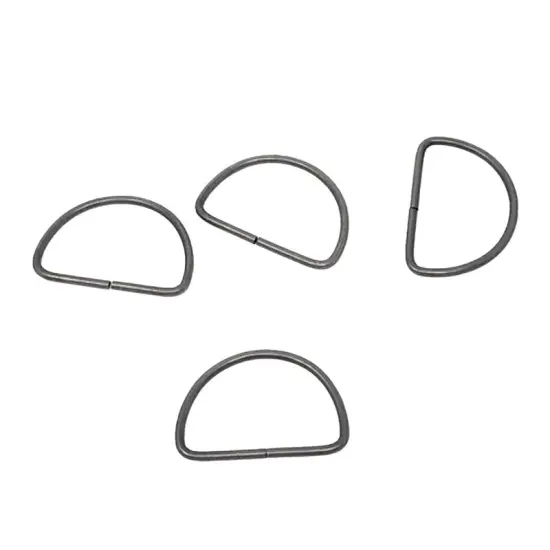 Metal D Ring 2" Antique Nickel Plated Loop Ring {1}