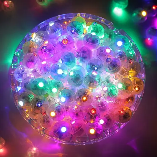 100PCs Mini Led Lights for Paper Lantern, Led Balloons Light up Balloons for Neon Party Lights Easter Eggs Christmas Halloween Birthday Party Wedding Decoration {1}