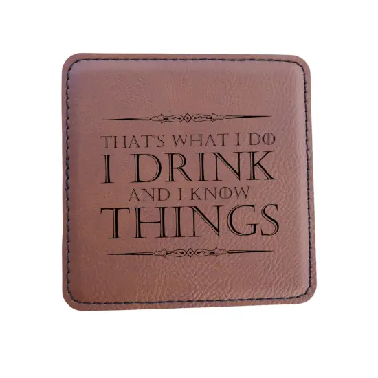 Coaster - Thats what i do - SET OF 2 - Leather or Stitched Cork Stitched Cork/Black {5}