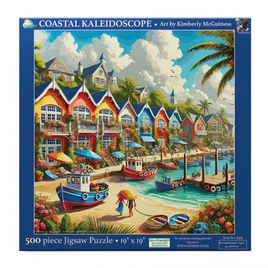 Sunsout Coastal Kaleidoscope 500 pc Jigsaw Puzzle 27315 {4}