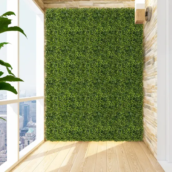 12-Pieces 20 Inch x 20 Inch Artificial Hedge Boxwood Panels {1}