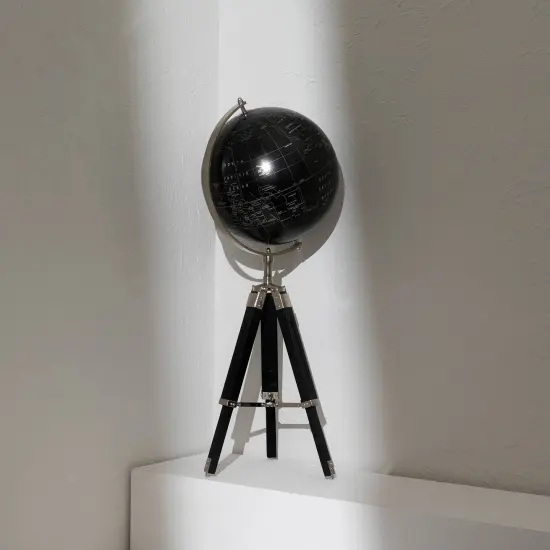 Tabletop Decorative Globe on Aluminium Tripod Stand - 32"(H) {1}