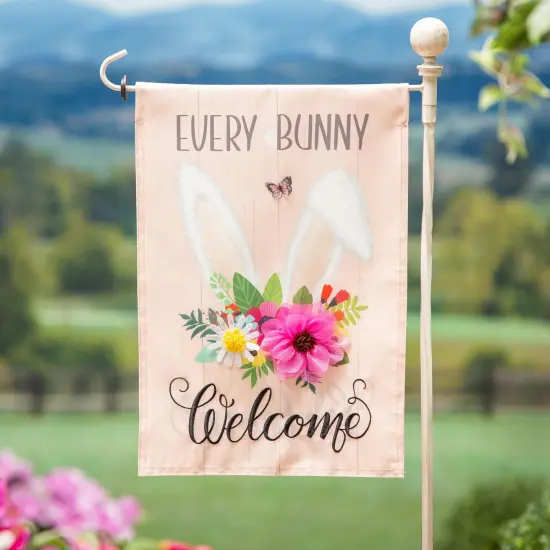 Every Bunny Welcome Easter Garden Flag 2 Sided {3}