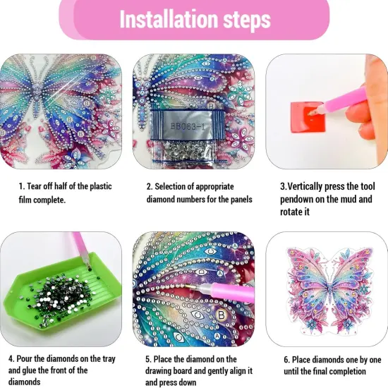 Diamond Art Kit Adults Butterfly Art Special Crystal Gem suncatchers {3}