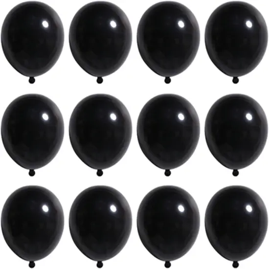 12 inch Black Latex Balloons, 60 pcs Thick Black Balloons for Party Decorations {1}