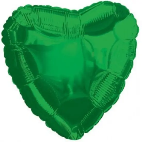 Emerald Green Heart Mylar Balloon 18" {1}