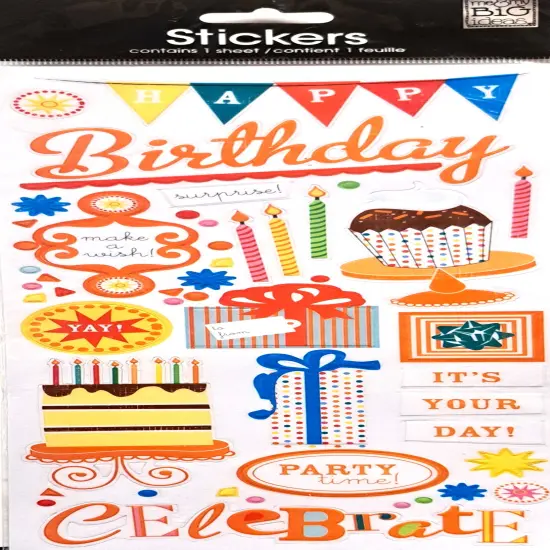 Me & My Big Ideas Yay! Happy Birthday Stickers {1}