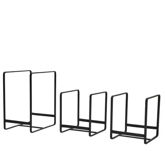 3 Piece Plate Organizer for Kitchen Cabinet, Shelf, 2 Sizes for Pots, Pans, Cutting Boards (Black) {7}