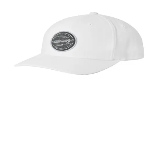 TravisMathew On Ice Patch Cap Structured Mid Profile Flexfit 110 with Customizable Back Panels Quiet Shade Grey {6}
