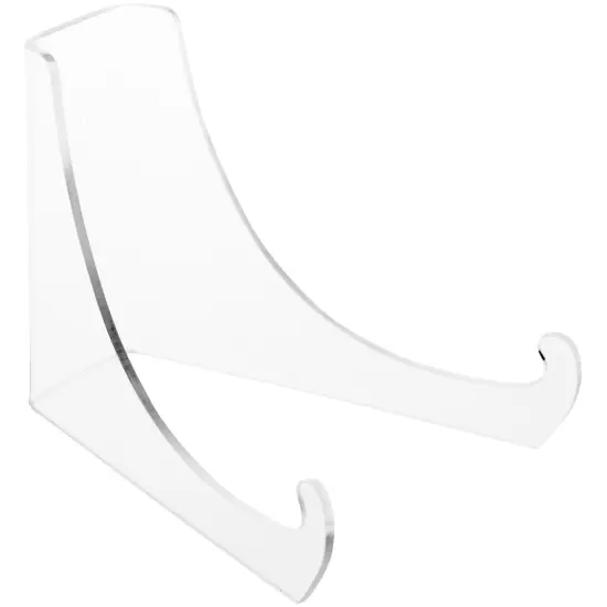 Plymor Clear Acrylic Flat Back Display Easel with Extra Deep Support Ledges, 3" H x 3.125" W x 4" D {2}