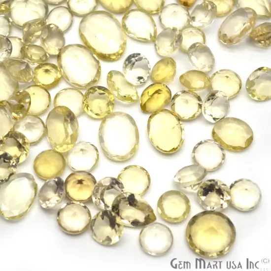 Lemon Topaz Gemstone, 100% Natural Faceted Loose Gems, November Birthstone, 10-20mm, 100 Carats {5}