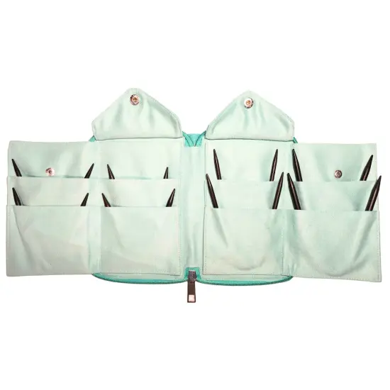 Blue Silk | Hat Set | Ebony Circular Knitting Needles | 8 Sizes | w/custom case {5}