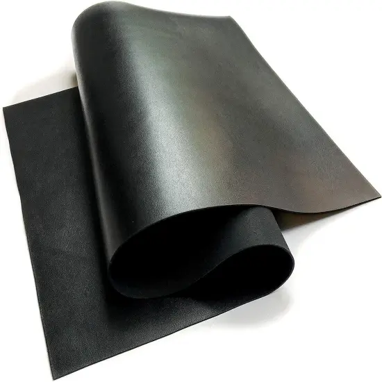 Real Genuine Black Calf Hide Leather: 4-6 oz. (1.8-2.4mm)Thickness Weight Leather Cow Hide Black Leather Sheets for Crafting and Cricut Maker Supplies {1}
