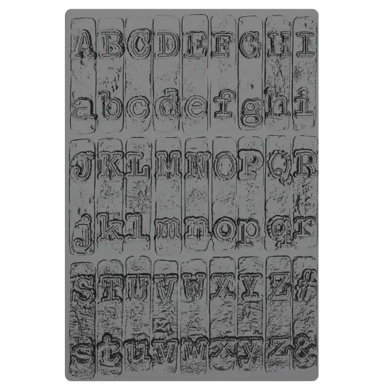 Sizzix 3D Texture Fades Embossing Folder A5 by Tim Holtz-Typewriter {7}