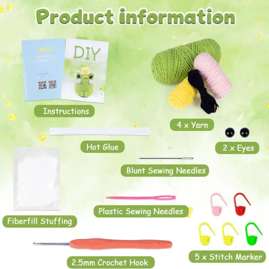Crochet Kit for Beginners - Cute Frog {4}