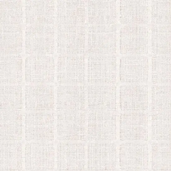 1 Yard Ivory Windowpane Plaid Linen Durable Craft Fabric 56" Width Ivory (PFD) {1}
