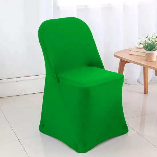 Emerald Green Stretch Chair Cover for Folding Event Seating {2}