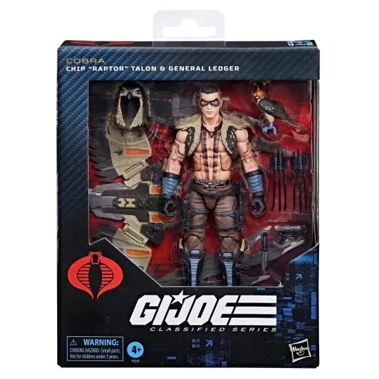 G.I. Joe Classified Series #139, CHIP Raptor Talon & General Ledger, Collectible 6 Inch Action Figure & Pet with 7 Accessories; Articulated Wings {3}