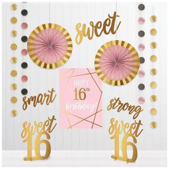 Sweet Sixteen Room Decorating Kit - 12 Pieces {1}