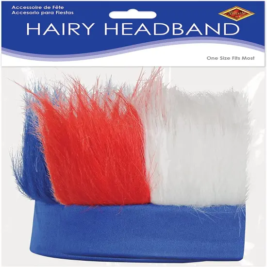 Red, White, & Blue Patriotic Hairy Headband {5}