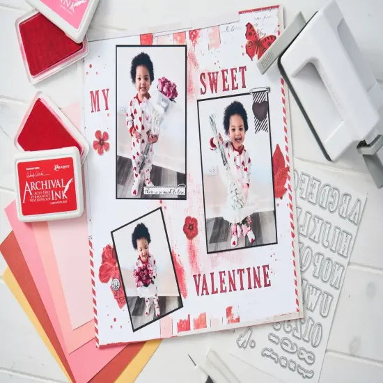 Sizzix A5 Clear Stamps W/Framelits Dies By 49 And Market-Fine Line Alpha 01 {5}