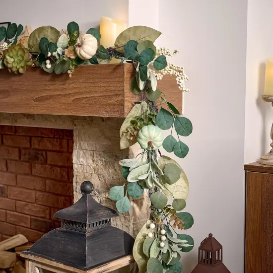 Fall Eucalyptus Leaves Garland {4}