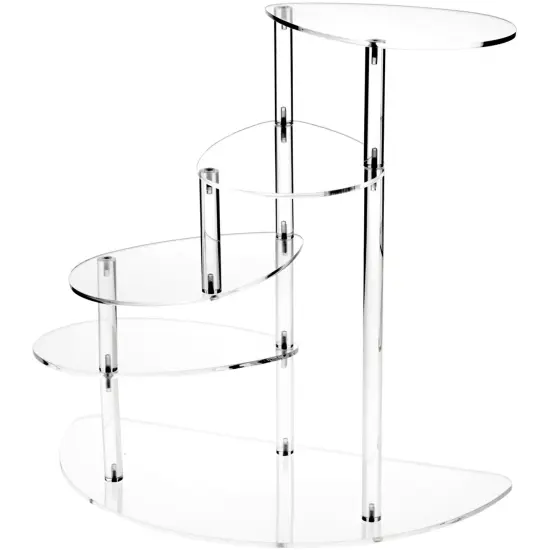 Plymor Clear Acrylic 4-Shelf Spiral Display Riser {1}
