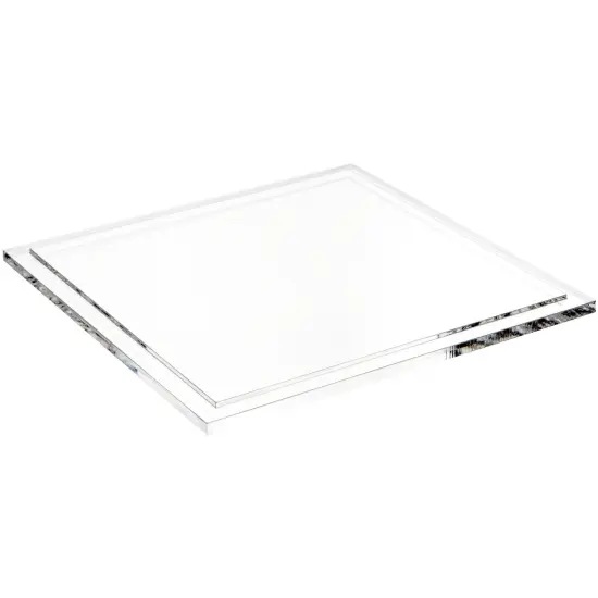 Plymor Clear Acrylic Square Display Base, 8.625" W x 8.625" D x 0.3125" H {1}