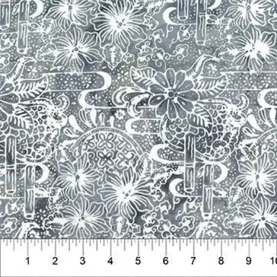 Banyan 83040-91 DANDELION WISHES - Bamboo Floral - Dove 45" Fabric Per Yard {1}