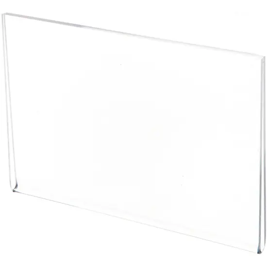 Plymor Clear Acrylic Folder-Style Sign Display Holder / Postcard Protector, 6" W x 4" H {1}