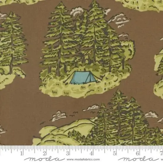 The Great Outdoors Soil Brown 44"/45" Fabric Per Yard {1}