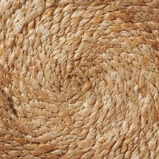 Handcrafted Braided Jute Pouf Ottoman, 14" Round x 16" High Footrest, Natural Boho Home Decor, Woven Accent Footstool for Living Room or Bedroom {6}