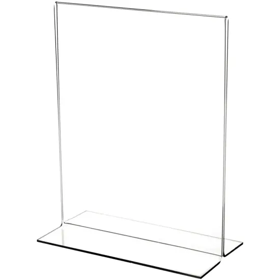 Plymor Clear Acrylic Sign Display / Literature Holder (Bottom-Load), 4" W x 6" H {1}