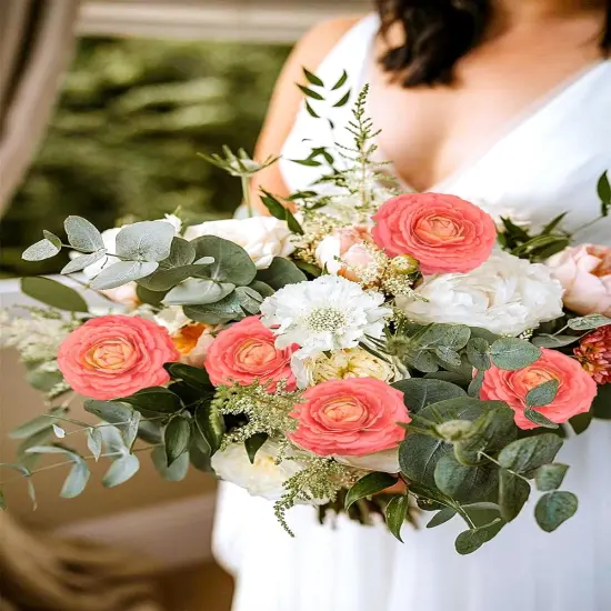 Real Touch Ranunculus Artificial Flowers Faux {5}