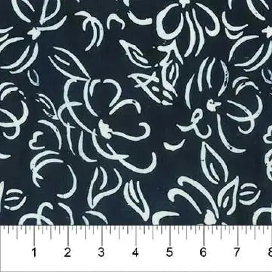 Banyan 81200-49 CLASSICS MIDNIGHT (Flowers White on Black) 45" Fabric Per Yard {1}