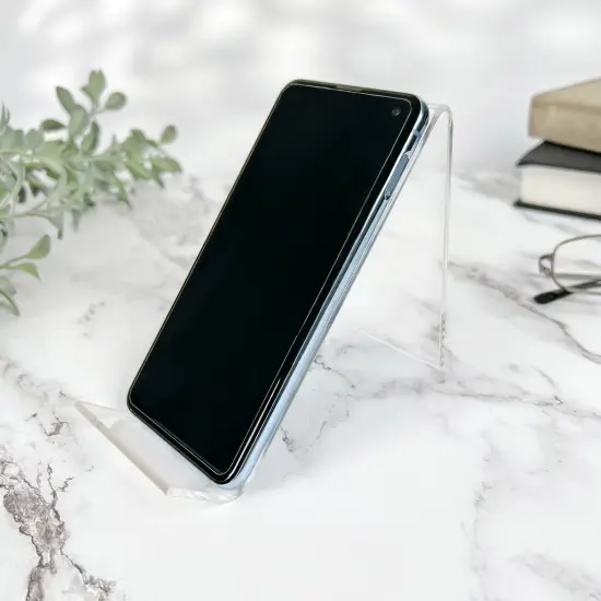 Plymor Clear Acrylic Cell Phone Display Stand / Easel, 2.5" W x 5" D x 4.5" H {3}